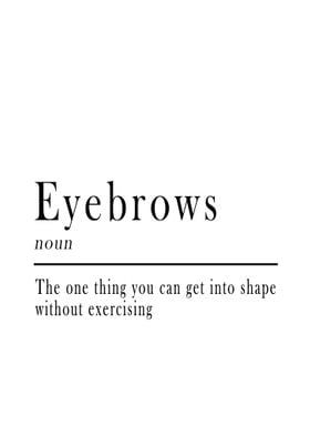 Eyebrows Print Dictionary