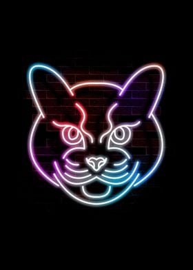 cat neon art