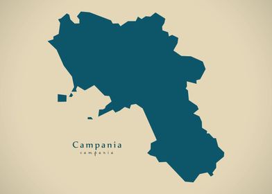 Campania region map