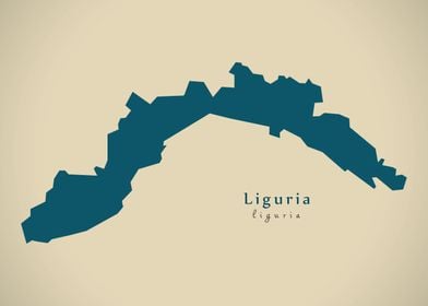 Liguria region map