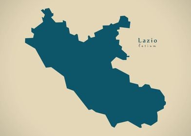 Lazio region map