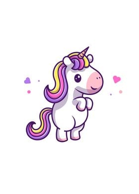 Cute Unicorn Standing