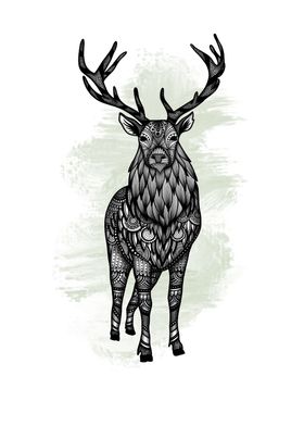 Zentangle Stag