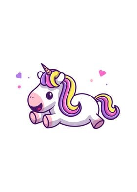 Cute Unicorn Flying