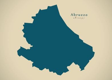 Abruzzo region map