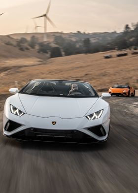 White Lamborghini Huracan