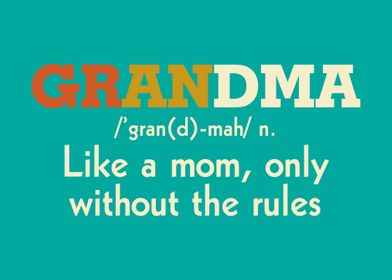 Grandma Rules Color Teal