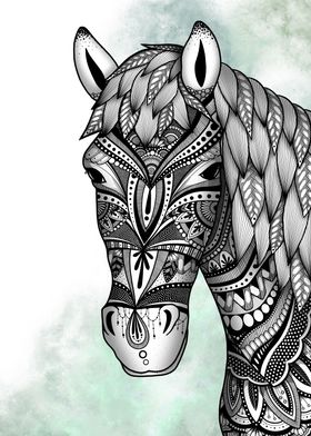 Zentangle Horse