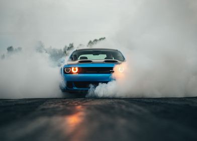 Dodge challenger SRT burn