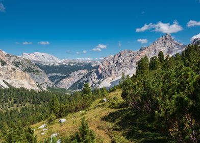 view of dolomite mountains