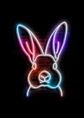 bunny neon art