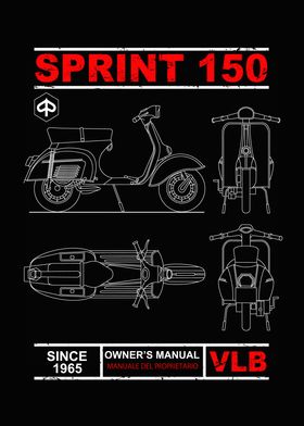 Blueprint of 150 Scooter