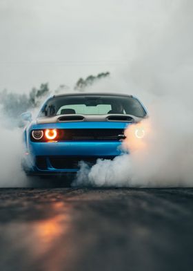 Dodge challenger SRT burn