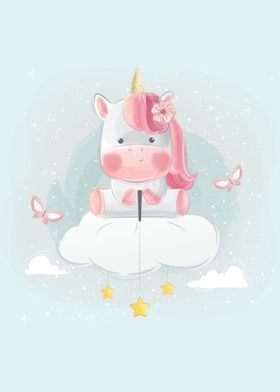 Cute Unicorn A Star