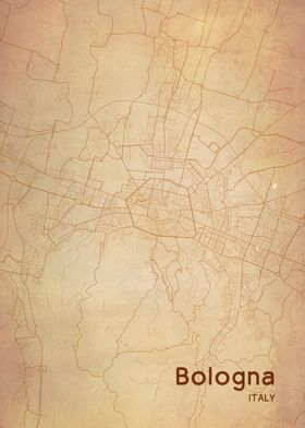 Bologna City Map Italy