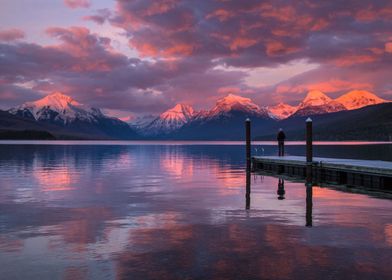 Dock Scene Lake McDonald