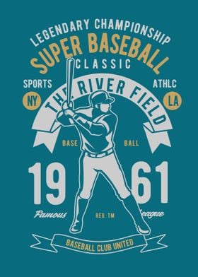 Baseball Retro Poster