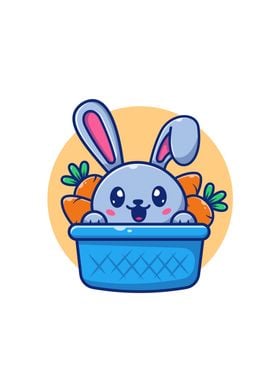 Cute Rabbit With Carrot