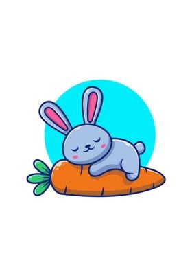 Cute Rabbit Sleeping