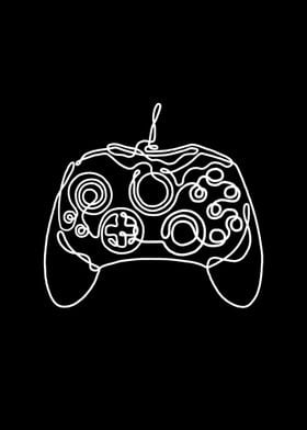 Gaming Console Line Art