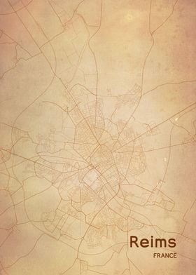 Reims City Map France