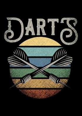 Vintage Darts Arrow Sunset
