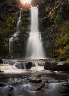 waterfall country in Wales