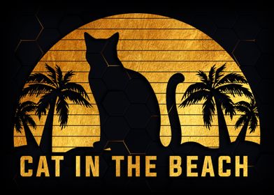 Cat in the beach