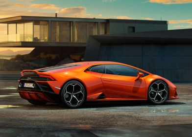 Orange Lamborghini Huracan