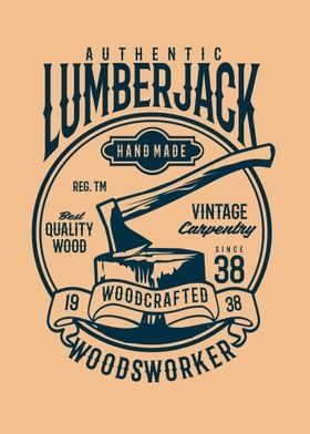 Retro Lumberjack Poster