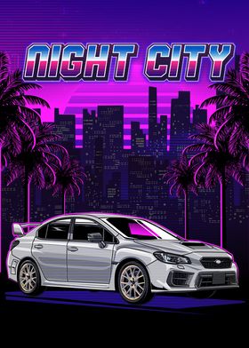 wrx sti jdm night city