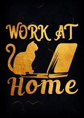 Work at home cat