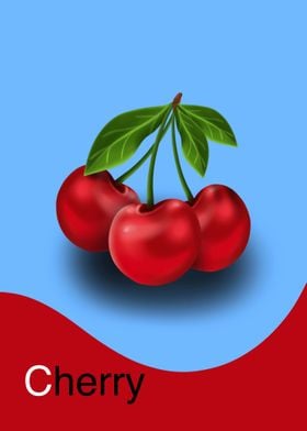 Cherry fruits illustration