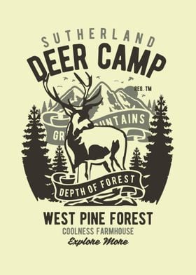 Retro Deer Camp