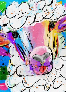Sheep Lovers PopArt Style