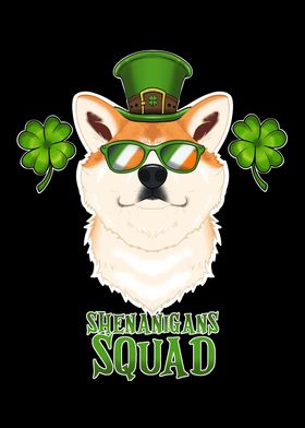 St Patricks Day Akita Inu