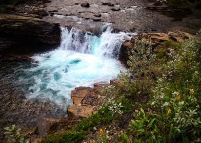 Waterfall in the Mountains