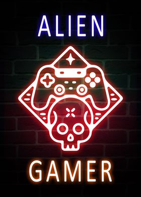 Alien Gamer Art