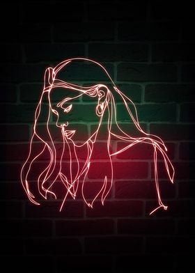 Girl Neon Art