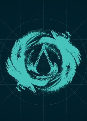 Assassin's Creed: Valhalla - Wolf Poster Emoldurado, Quadro em