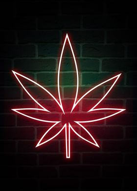 Cannabis Neon Art