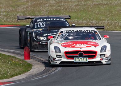 Mercedes SLS and BMW Z4