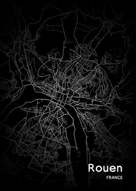 Rouen City Map France