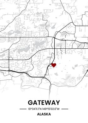 Gateway Alaska Maps Art