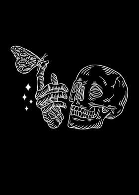 Butterfly Fairycore Skull