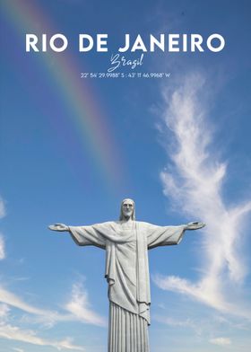 Poster A3 Cristo Redentor Rio De Janeiro Brasil 01 