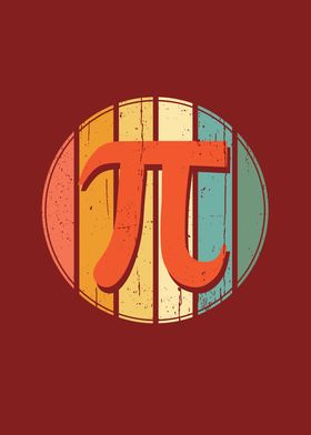 Vintage Retro Pi Math Geek