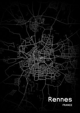 Rennes City Map France