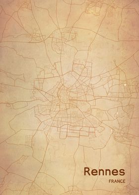 Rennes City Map France