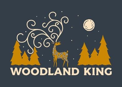 Woodland King winter stag